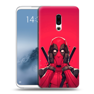 Силиконовый чехол на Meizu 16th Plus с принтом Дедпул Deadpool