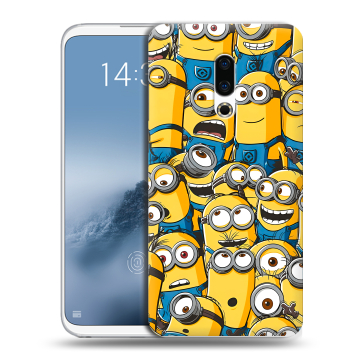 Силиконовый чехол на Meizu 16th Plus с принтом Миньоны Силиконовый чехол на Meizu 16th Plus с принтом Миньоны