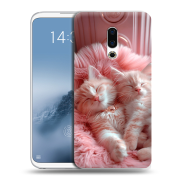Силиконовый чехол на Meizu 16th Plus с принтом котята котики