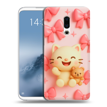 Силиконовый чехол на Meizu 16th Plus с принтом для девочек