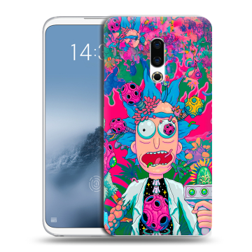 Силиконовый чехол на Meizu 16th Plus с принтом Рик и Морти Rick Morty