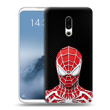 Силиконовый чехол на Meizu 16th Plus с принтом человек паук spiderman