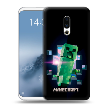 Силиконовый чехол на Meizu 16th Plus с принтом Майнкрафт Minecraft