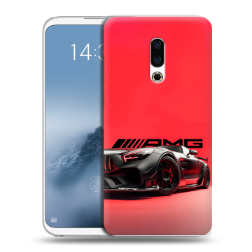 Силиконовый чехол на Meizu 16th Plus с принтом Мерседес Mercedes AMG Силиконовый чехол на Meizu 16th Plus с принтом Мерседес Mercedes AMG