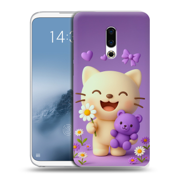 Силиконовый чехол на Meizu 16th Plus с принтом для девочек