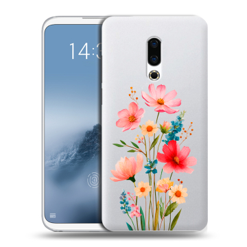 Силиконовый чехол на Meizu 16th Plus с принтом Цветы Силиконовый чехол на Meizu 16th Plus с принтом Цветы
