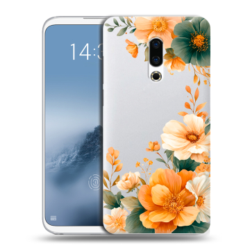 Силиконовый чехол на Meizu 16th Plus с принтом Цветы принт Силиконовый чехол на Meizu 16th Plus с принтом Цветы принт