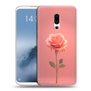 Силиконовый чехол на Meizu 16th Plus с принтом Розовая роза Силиконовый чехол на Meizu 16th Plus с принтом Розовая роза