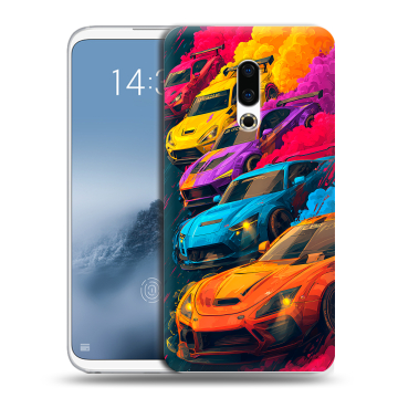 Силиконовый чехол на Meizu 16th Plus с принтом Тачки Силиконовый чехол на Meizu 16th Plus с принтом Тачки