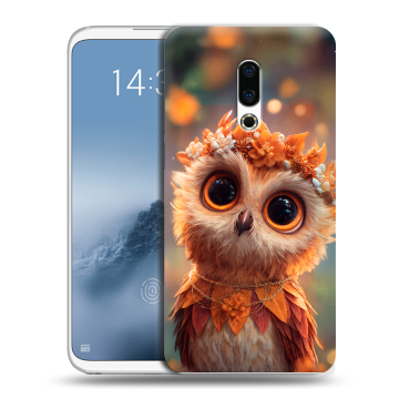 Силиконовый чехол на Meizu 16th Plus с принтом Милая сова Силиконовый чехол на Meizu 16th Plus с принтом Милая сова