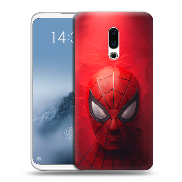 Силиконовый чехол на Meizu 16th Plus с принтом Spiderman Человек паук