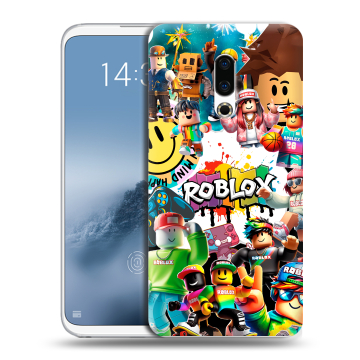 Силиконовый чехол на Meizu 16th Plus с принтом Roblox Роблокс