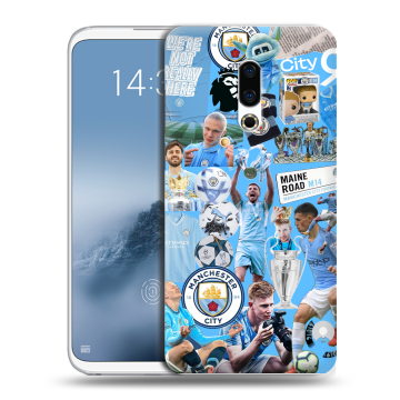 Силиконовый чехол на Meizu 16th Plus с принтом Man City Манчестер Сити Силиконовый чехол на Meizu 16th Plus с принтом Man City Манчестер Сити