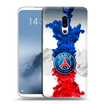 Силиконовый чехол на Meizu 16th Plus с принтом PSG ПСЖ Силиконовый чехол на Meizu 16th Plus с принтом PSG ПСЖ