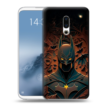 Силиконовый чехол на Meizu 16th Plus с принтом Batman Бэтмен Силиконовый чехол на Meizu 16th Plus с принтом Batman Бэтмен