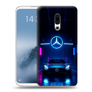 Силиконовый чехол на Meizu 16th Plus с принтом Mercedes Мерседес Силиконовый чехол на Meizu 16th Plus с принтом Mercedes Мерседес