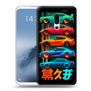 Силиконовый чехол на Meizu 16th Plus с принтом машины тачки Силиконовый чехол на Meizu 16th Plus с принтом машины тачки