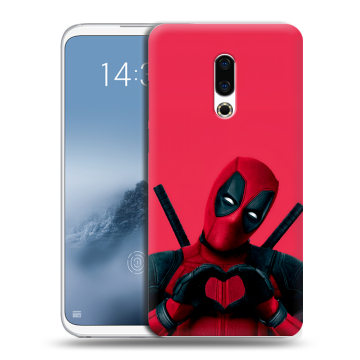 Силиконовый чехол на Meizu 16th Plus с принтом Дедпул Deadpool