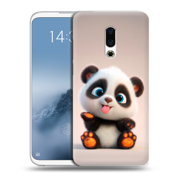 Силиконовый чехол на Meizu 16th Plus с принтом милая панда