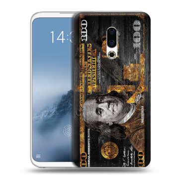 Силиконовый чехол на Meizu 16th Plus с принтом Доллар деньги