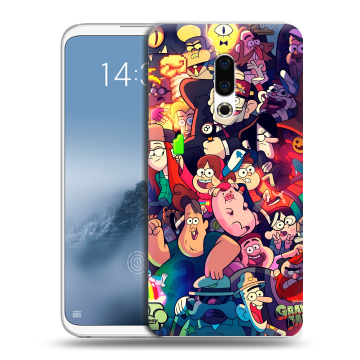 Силиконовый чехол на Meizu 16th Plus с принтом Gravity Falls Гравити Фолз