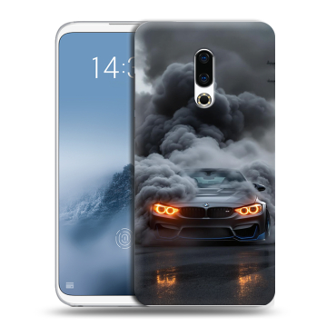Силиконовый чехол на Meizu 16th Plus с принтом BMW БМВ
