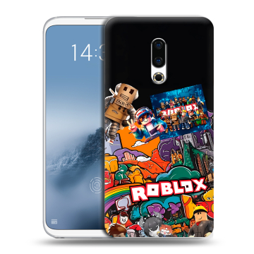 Силиконовый чехол на Meizu 16th Plus с принтом Roblox Роблокс