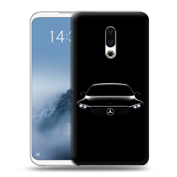Силиконовый чехол на Meizu 16th Plus с принтом Mercedes Мерседес