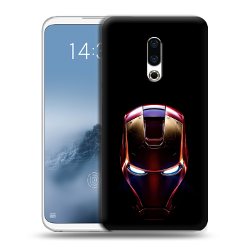 Силиконовый чехол на Meizu 16th Plus с принтом IronMan Железный человек Силиконовый чехол на Meizu 16th Plus с принтом IronMan Железный человек