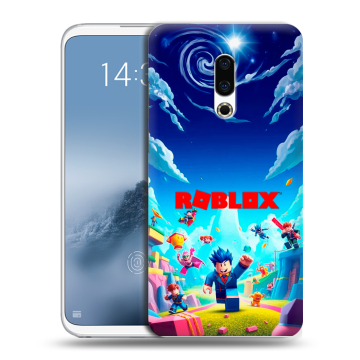Силиконовый чехол на Meizu 16th Plus с принтом Roblox Роблокс