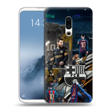Силиконовый чехол на Meizu 16th Plus с принтом Messi Barcelona