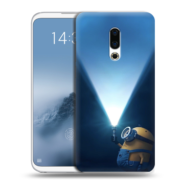 Силиконовый чехол на Meizu 16th Plus с принтом Миньоны Силиконовый чехол на Meizu 16th Plus с принтом Миньоны