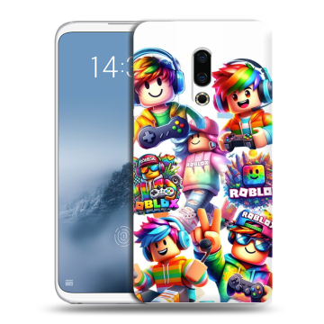 Силиконовый чехол на Meizu 16th Plus с принтом Roblox Роблокс