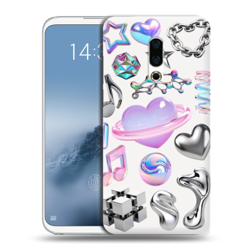 Силиконовый чехол на Meizu 16th Plus с принтом Y2K