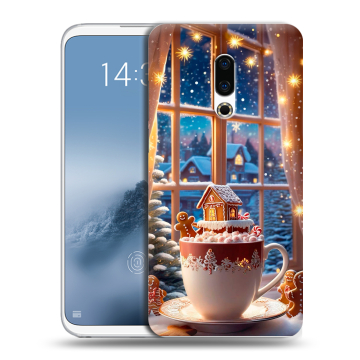 Силиконовый чехол на Meizu 16th Plus с принтом Новый год Силиконовый чехол на Meizu 16th Plus с принтом Новый год