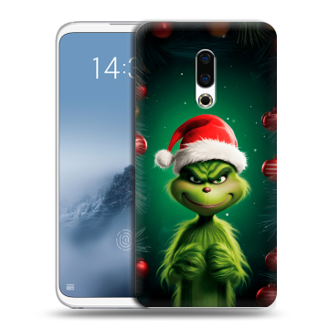 Силиконовый чехол на Meizu 16th Plus с принтом Гринч Новый год Рождество Силиконовый чехол на Meizu 16th Plus с принтом Гринч Новый год Рождество