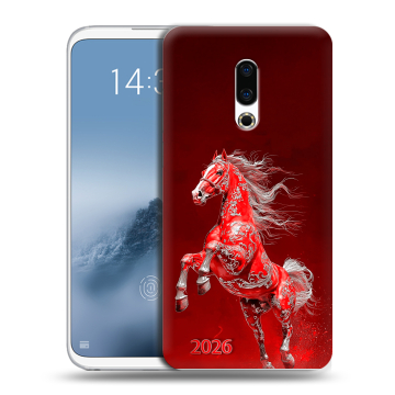 Силиконовый чехол на Meizu 16th Plus с принтом Новый год Силиконовый чехол на Meizu 16th Plus с принтом Новый год