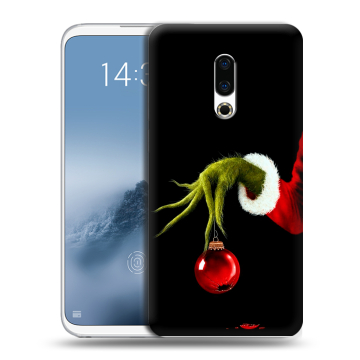 Силиконовый чехол на Meizu 16th Plus с принтом Новый год Гринч Силиконовый чехол на Meizu 16th Plus с принтом Новый год Гринч