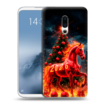 Силиконовый чехол на Meizu 16th Plus с принтом Новый год Силиконовый чехол на Meizu 16th Plus с принтом Новый год