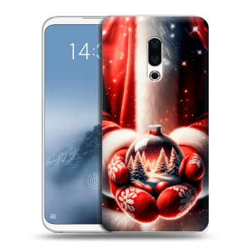 Силиконовый чехол на Meizu 16th Plus с принтом Новый год Силиконовый чехол на Meizu 16th Plus с принтом Новый год