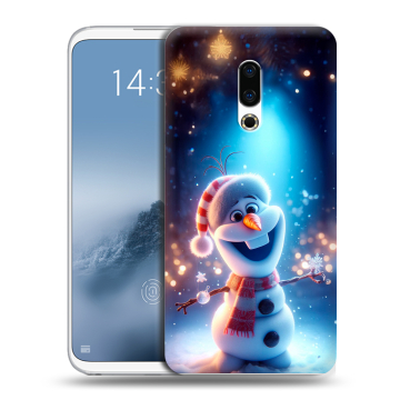 Силиконовый чехол на Meizu 16th Plus с принтом Новый год Силиконовый чехол на Meizu 16th Plus с принтом Новый год