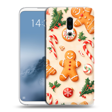 Силиконовый чехол на Meizu 16th Plus с принтом Новый год Силиконовый чехол на Meizu 16th Plus с принтом Новый год