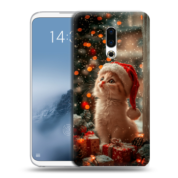 Силиконовый чехол на Meizu 16th Plus с принтом Новый год Силиконовый чехол на Meizu 16th Plus с принтом Новый год