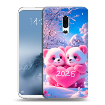 Силиконовый чехол на Meizu 16th Plus с принтом Новый год Силиконовый чехол на Meizu 16th Plus с принтом Новый год