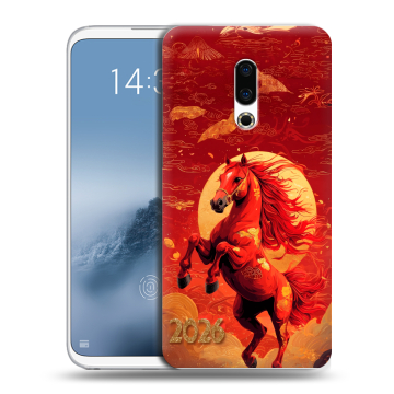 Силиконовый чехол на Meizu 16th Plus с принтом Новый год Силиконовый чехол на Meizu 16th Plus с принтом Новый год