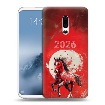Силиконовый чехол на Meizu 16th Plus с принтом Новый год Силиконовый чехол на Meizu 16th Plus с принтом Новый год