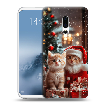 Силиконовый чехол на Meizu 16th Plus с принтом Новый год Силиконовый чехол на Meizu 16th Plus с принтом Новый год