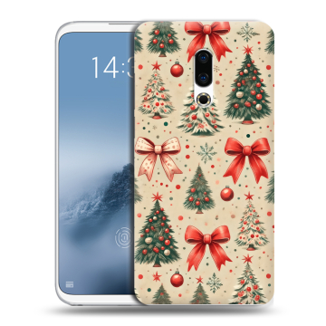 Силиконовый чехол на Meizu 16th Plus с принтом Новый год Силиконовый чехол на Meizu 16th Plus с принтом Новый год