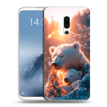 Силиконовый чехол на Meizu 16th Plus с принтом Новый год Силиконовый чехол на Meizu 16th Plus с принтом Новый год