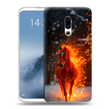 Силиконовый чехол на Meizu 16th Plus с принтом Новый год Силиконовый чехол на Meizu 16th Plus с принтом Новый год
